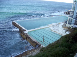 An ocean-filled swimming pool