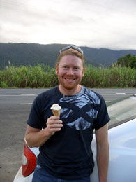 Anthony with ice cream cone